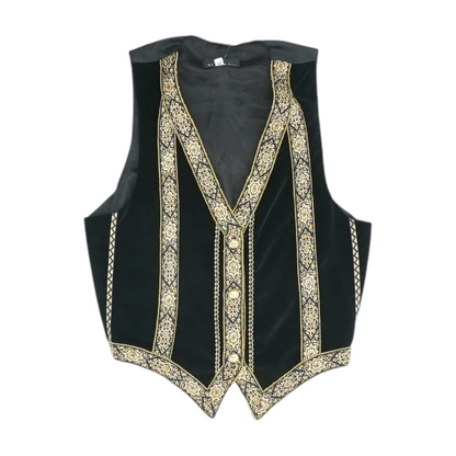 Vintage Black Solid Vest