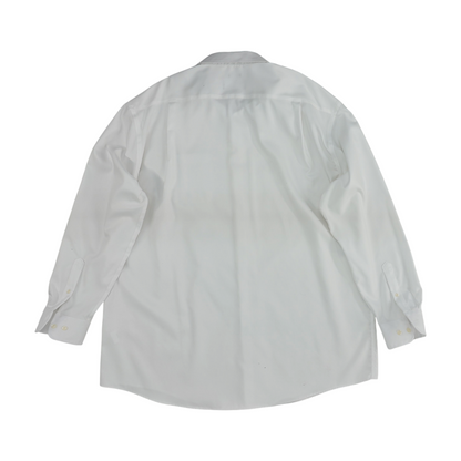 White Solid Long Sleeve Button Down