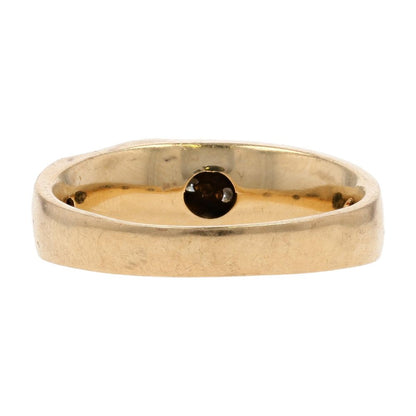 1/4 Ct 10K Gold Diagonal Set Round Diamond Band