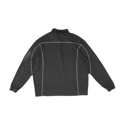 Gray Striped 1/4 Zip Pullover