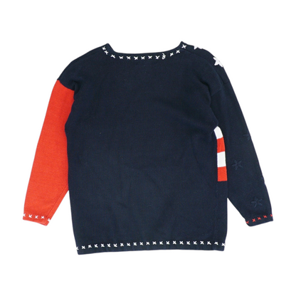 Vintage American Flag Pullover Sweater