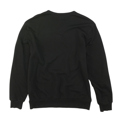 Black Solid Sweatshirt Pullover