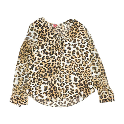 Tan Animal Print Blouse