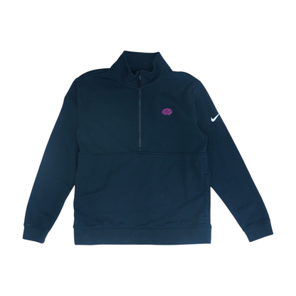 Black Solid 1/4 Zip Pullover
