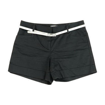 Black Solid Chino Shorts