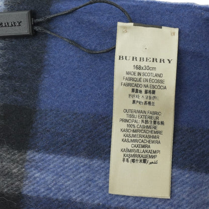 Thistle Blue Giant Icon Check Cashmere Scarf