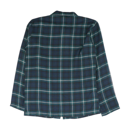 Green Plaid Pajama Top