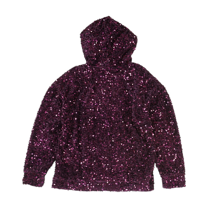 Purple Solid Hoodie Pullover