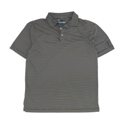 Black Striped Short Sleeve Polo