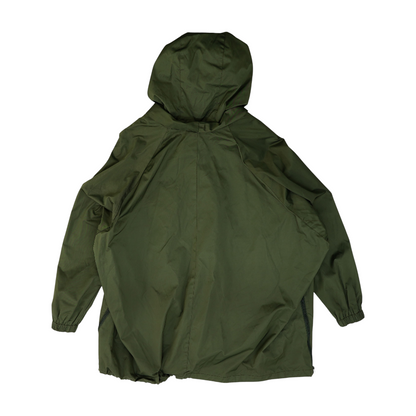 Green Solid Rain Jacket