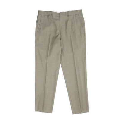 Brown Solid Dress Pants
