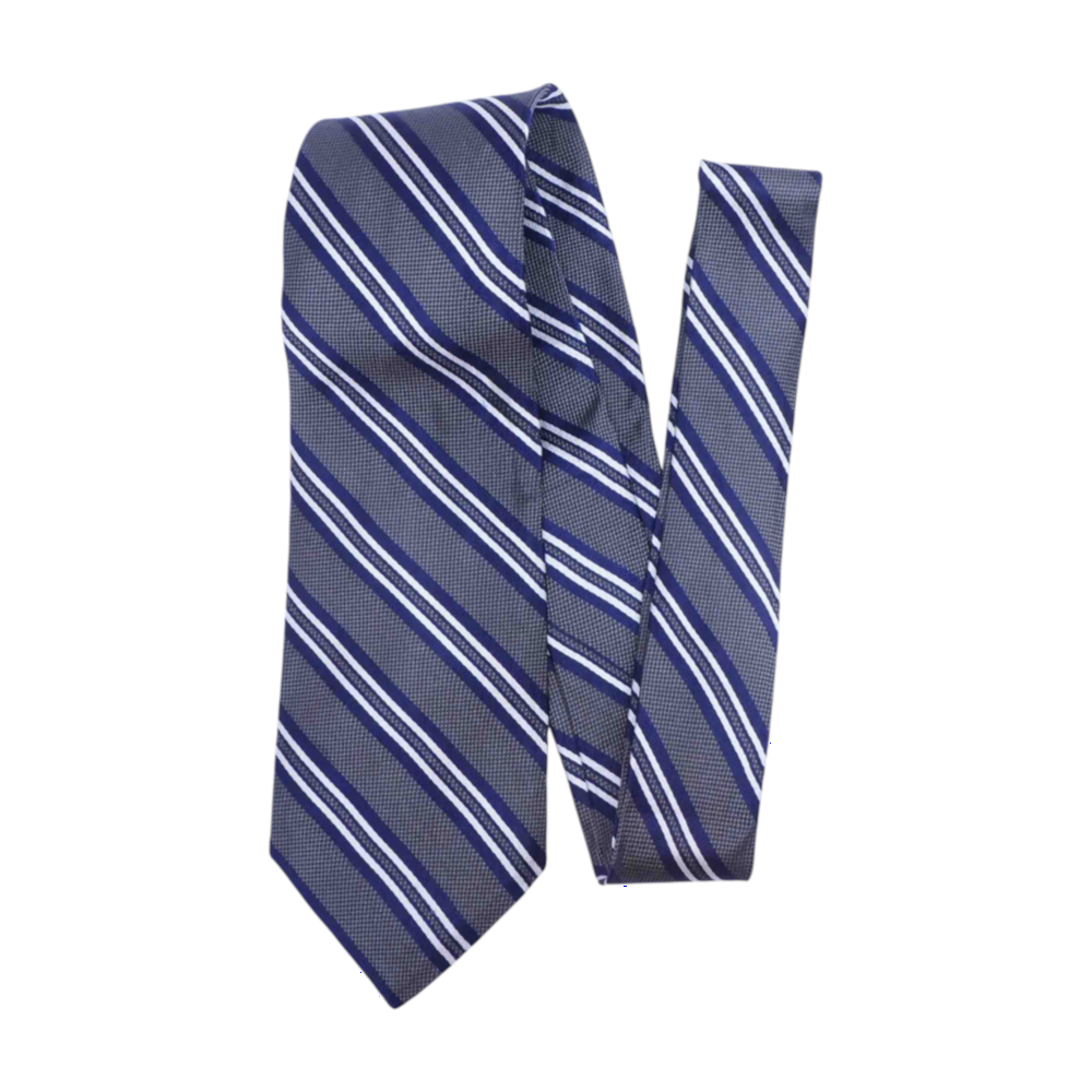 Gray Striped Neck Tie