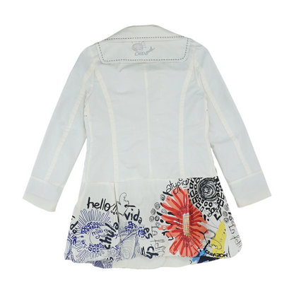 Ivory Graphic Coat