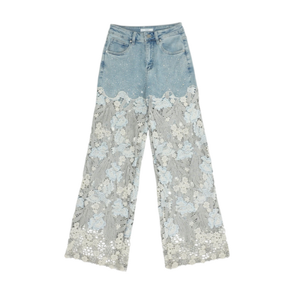 Blue Wide Leg Jeans