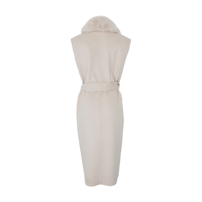 Beige Solid Vest