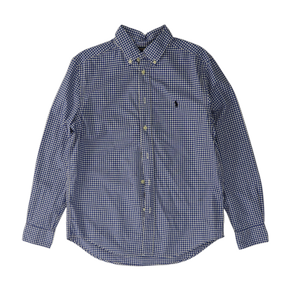 Blue Check Long Sleeve Button Down
