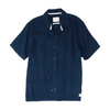 Navy Solid Short Sleeve Button Down