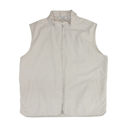 Beige Solid Active Vest