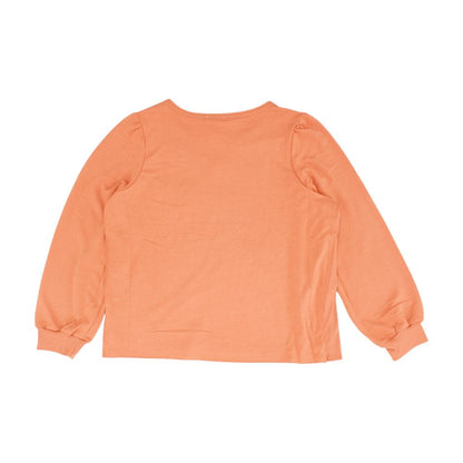 Orange Solid Sweatshirt