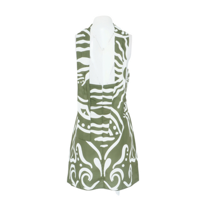 Green Print Mini Dress