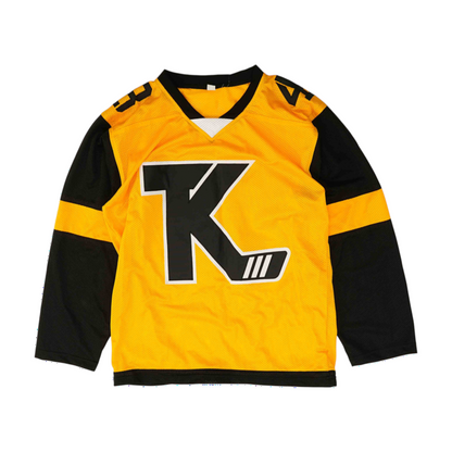 Men's Yellow Pittsburgh Penguins Long Sleeve Jersey