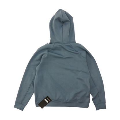 Blue Solid Hoodie Pullover