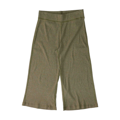 Green Solid Active Capris