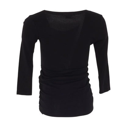Black Maternity Crewneck Knit Top