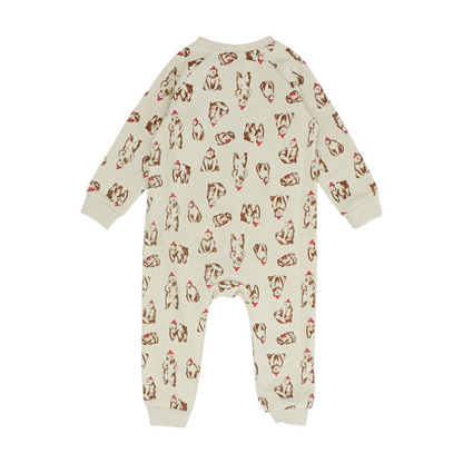 Beige Print One-Piece