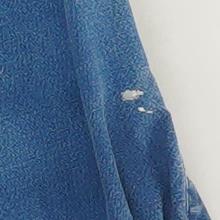 Vintage Blue Solid Long Sleeve Button Down