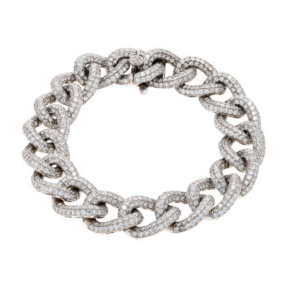12 1/2 ctw 18K White Gold Diamond Chain Bracelet