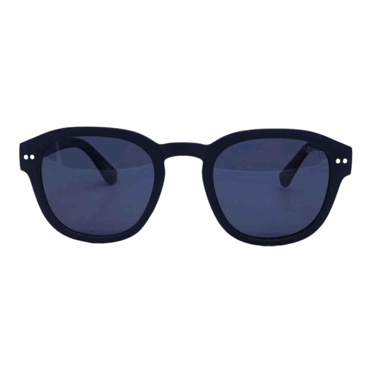 Black Barton Round Sunglasses