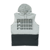 Gray Color Block Hoodie Pullover