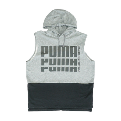 Gray Color Block Hoodie Pullover