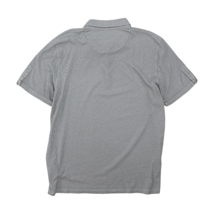Gray Abstract Short Sleeve Polo