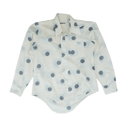 Cream Polka Dot Long Sleeve Button Down