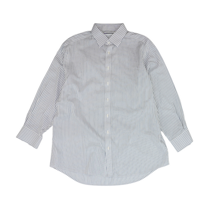 White Striped Long Sleeve Button Down