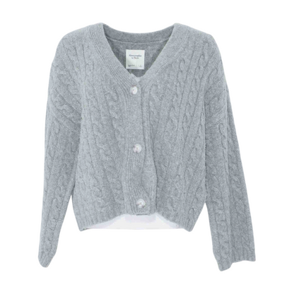 Gray Cardigan Sweater