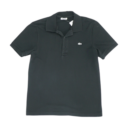 Black Solid Short Sleeve Polo