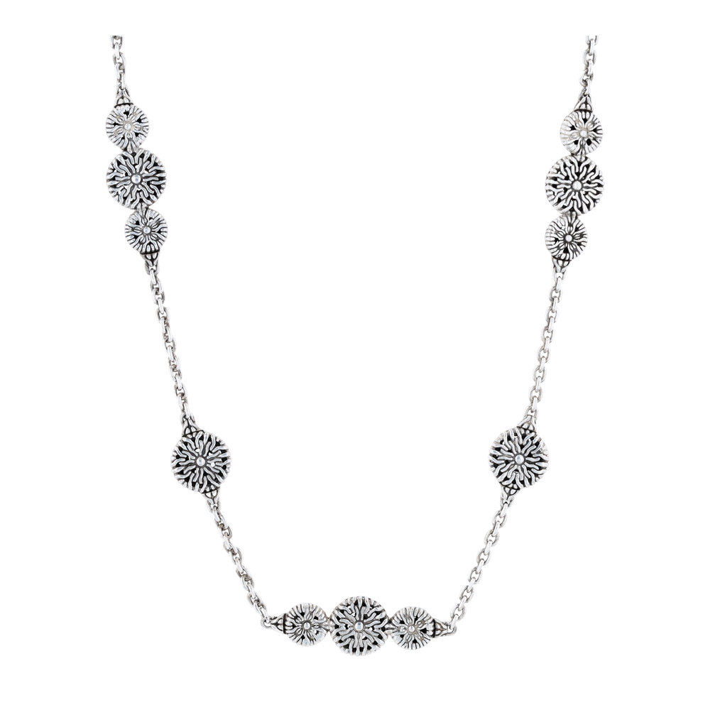 Sterling Silver Station Necklace