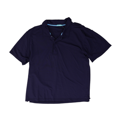 Navy Solid Short Sleeve Polo