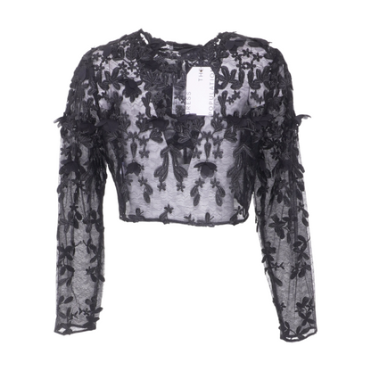Black Floral Cardigan