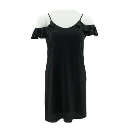 Black Solid Mini Dress