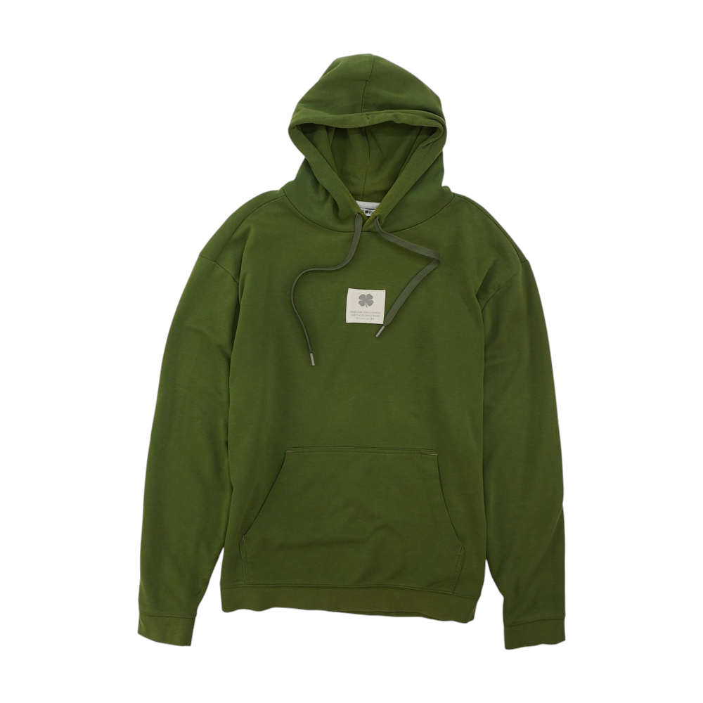 Green Solid Hoodie Pullover
