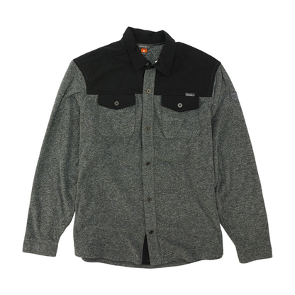 Gray Tall Color Block Flannel Button Down