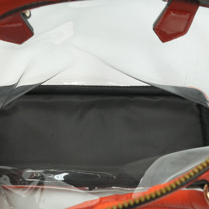 Orange Transparent Stadium Handbag