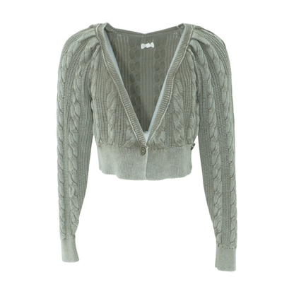 Green Cardigan Sweater