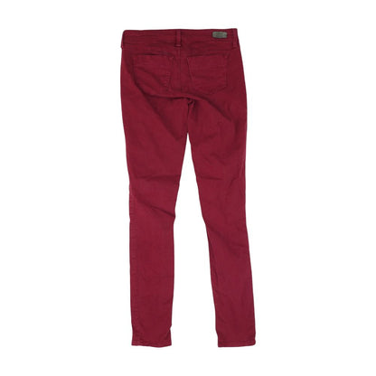 Red Solid Skinny Leg Jeans