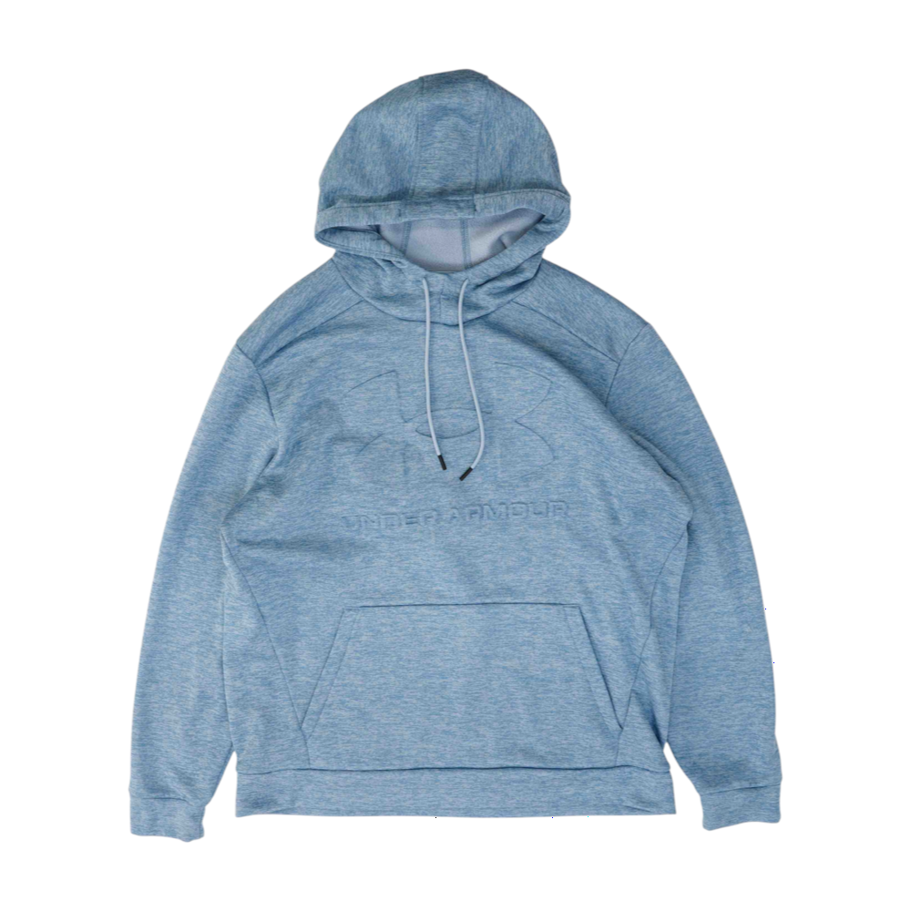 Blue Solid Hoodie Pullover