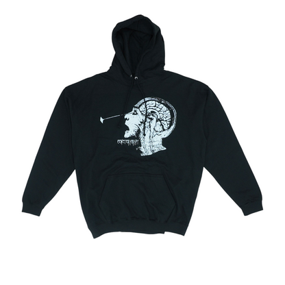 Black Graphic Hoodie Pullover